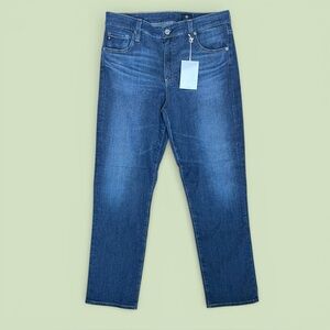 Adriano Goldschmied Jeans Mari Women Mid Rise Slim Straight Sz 32 Blue Denim NWT